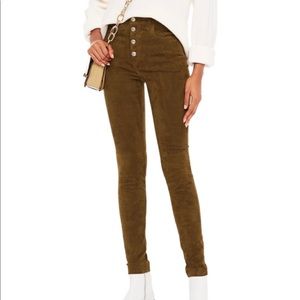 IRO Sakko Pant in Khaki Suede (Lambskin)